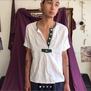 Vintage! Geiger Collectors white flower blouse 🌼